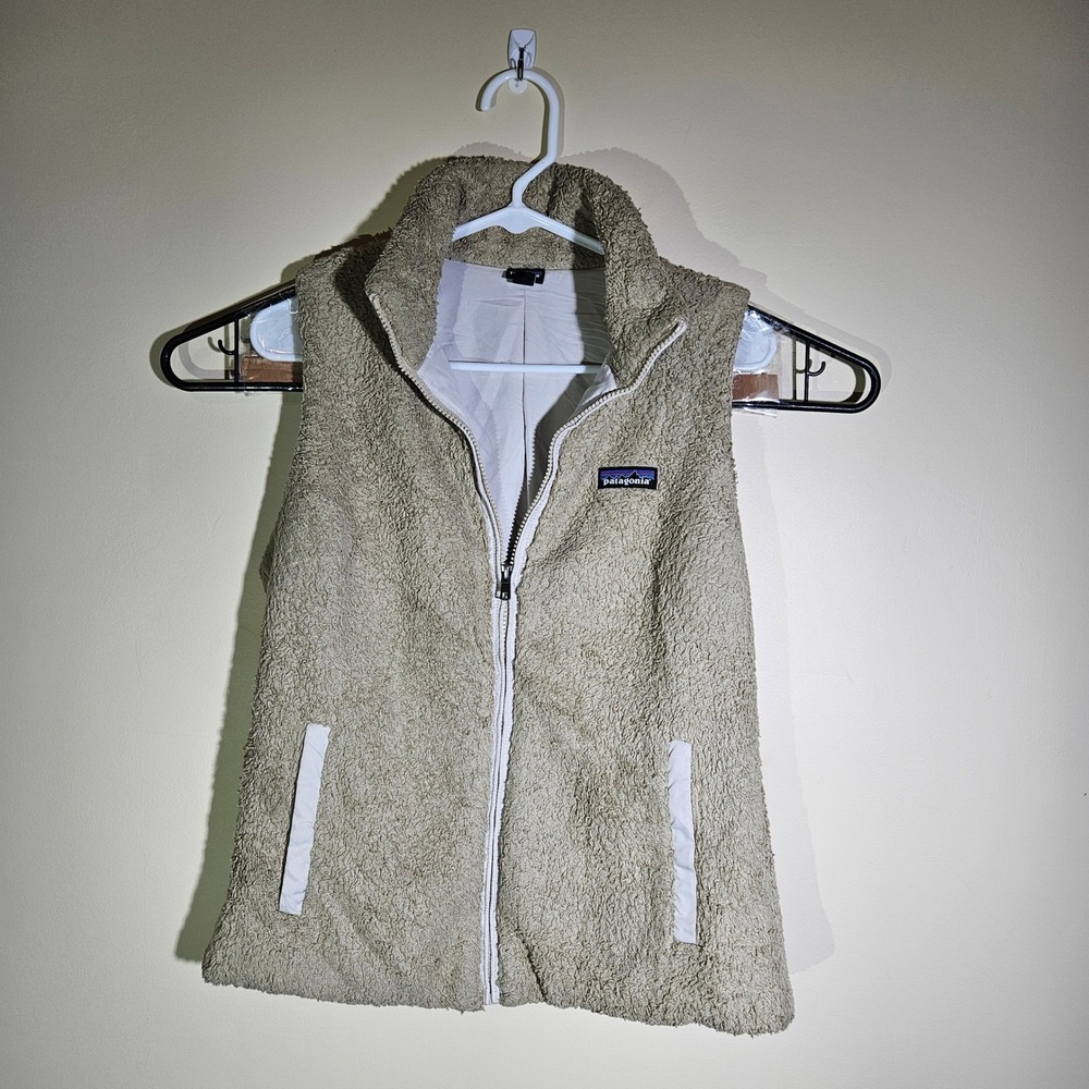 Patagonia Los Gatos Fleece Vest Womens Medium El Cap Khaki Full Zip 25216 FA16